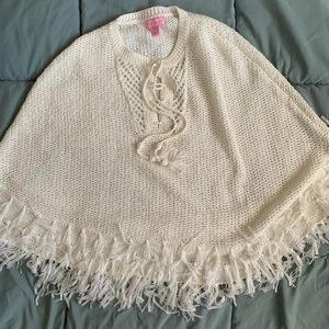 Lilly Pulitzer white poncho